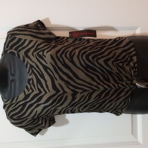 Animal print top.